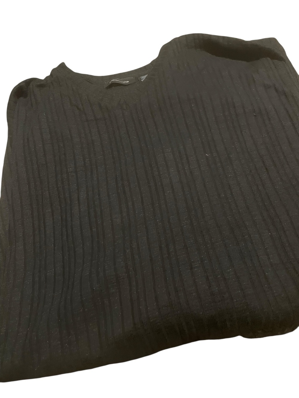Claiborne sixe XL Black Ribbed thin sweater like new excellent